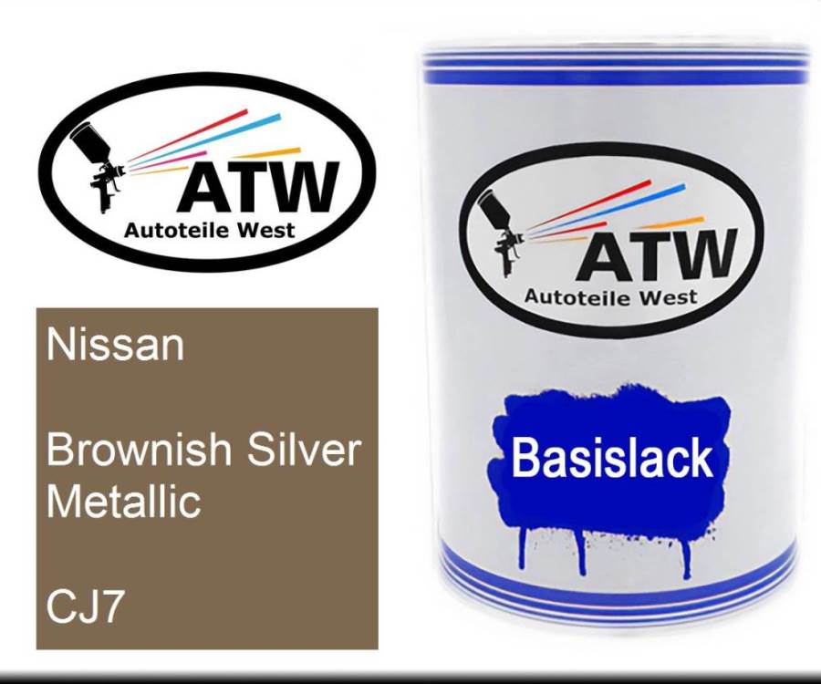 Nissan, Brownish Silver Metallic, CJ7: 500ml Lackdose, von ATW Autoteile West.